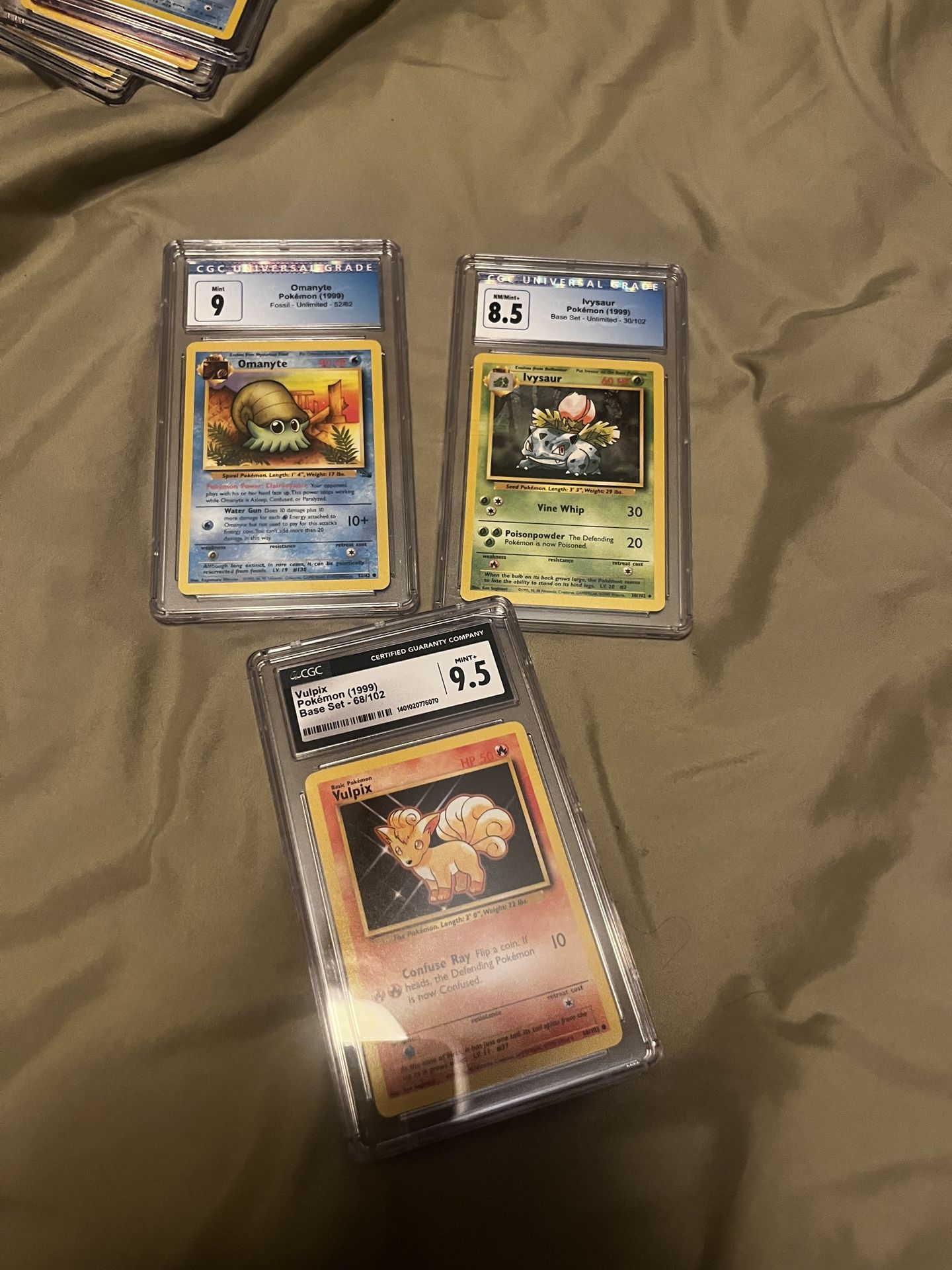 3 Graded Pokemon Cards