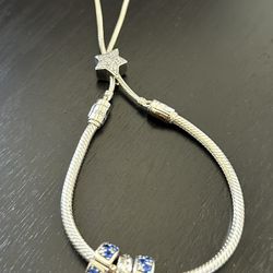Beautiful Pandora Silver Bracelet with Charms