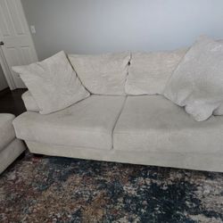 2 piece (sofa is sold) love seat and chaise - cream colored - Super Comfy - Oversized