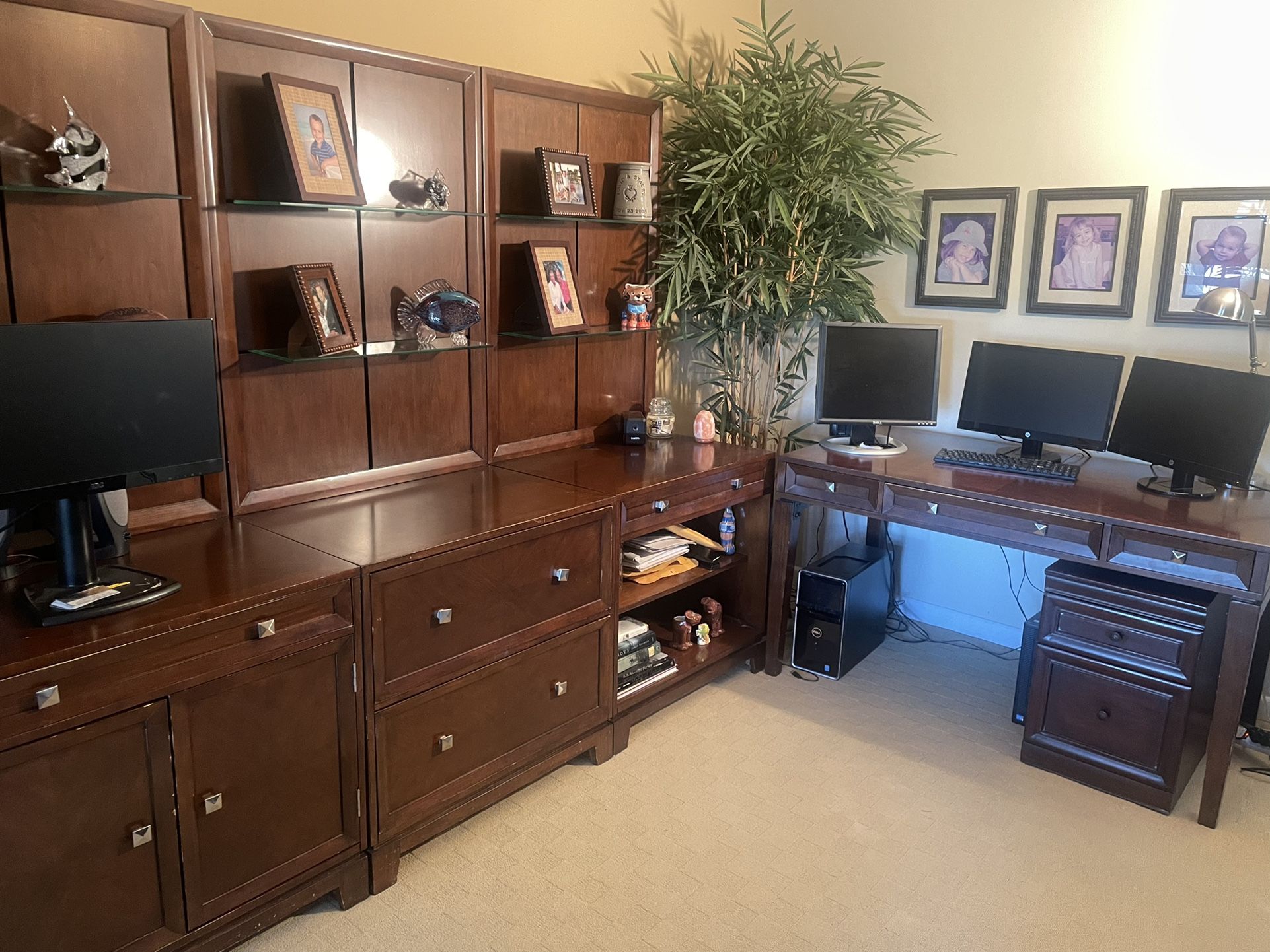 Home Office Wall Unit With Desk