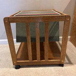 Filing Cabinet On Wheels (oak)