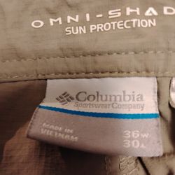 Columbia Conversion Pants 36 30