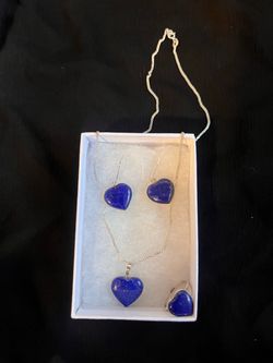 Afghan Lapis Lazuli necklace, handmade with 925 Sterling Silver
