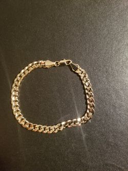 14k gold filled Cuban Bracelet with stamp