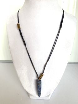 Fashion necklace with Blue Kyanite stone 29” inches long