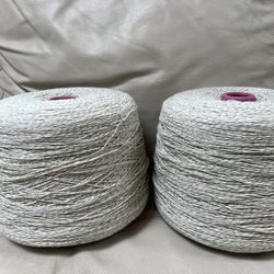 Conshohocken Cotton Softball Yarn - 100% Cotton - Natural/Grey Color