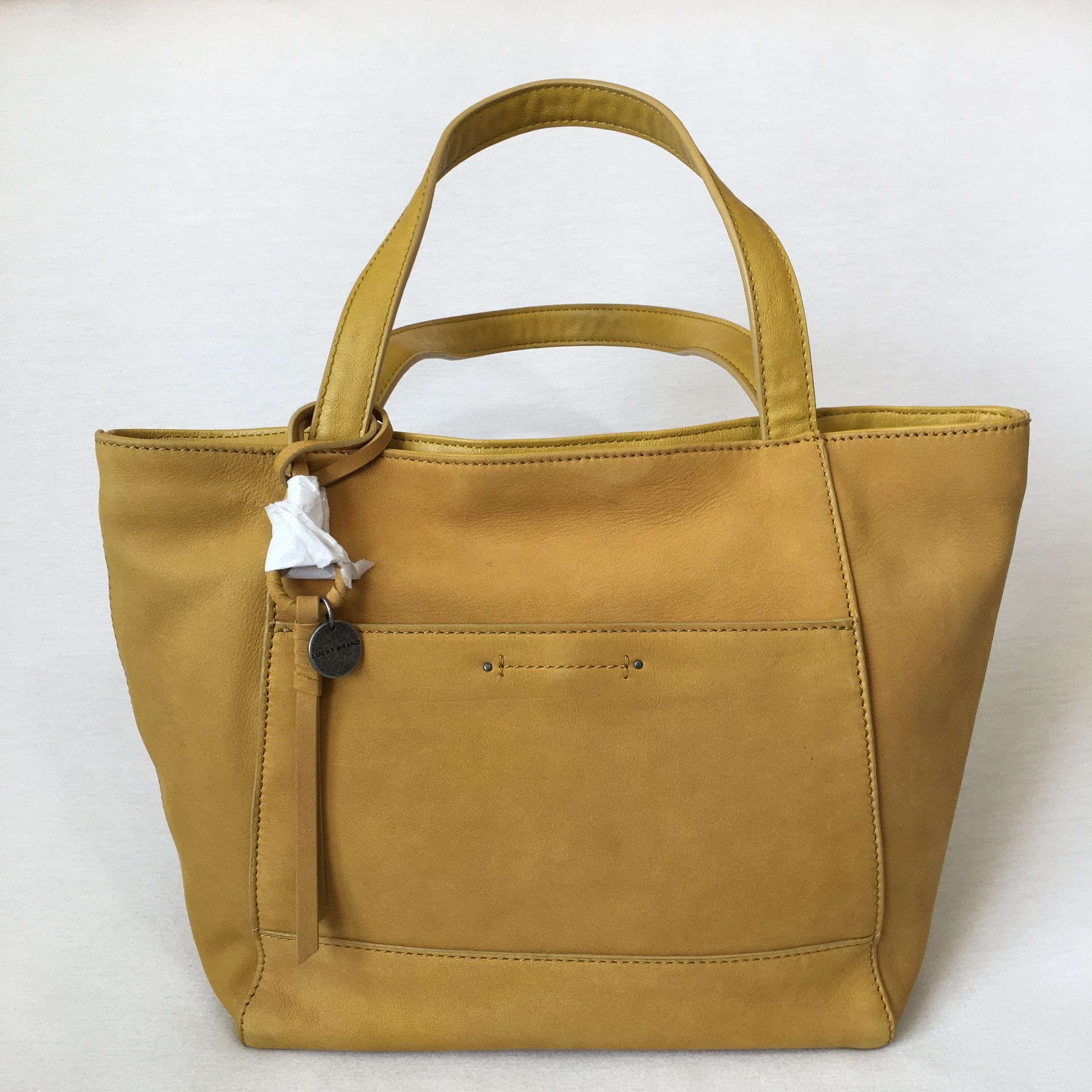 Lucky Brand yellow leather tote bag Lucky Brand Small Leather Crossbody Bag | Mercari main image 4