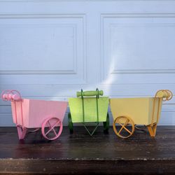 Easter Baskets Party Wood Wagon Centerpieces for Events FOR SALE