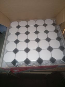 Six boxes of ceramic mosaic Tile