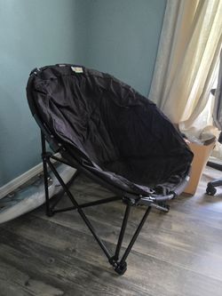Black folding chair