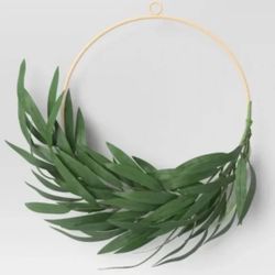 Wreath - Fake Greenery Wreath Home Decor by Threshold - NEW