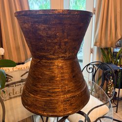 Hammered copper planter two sided