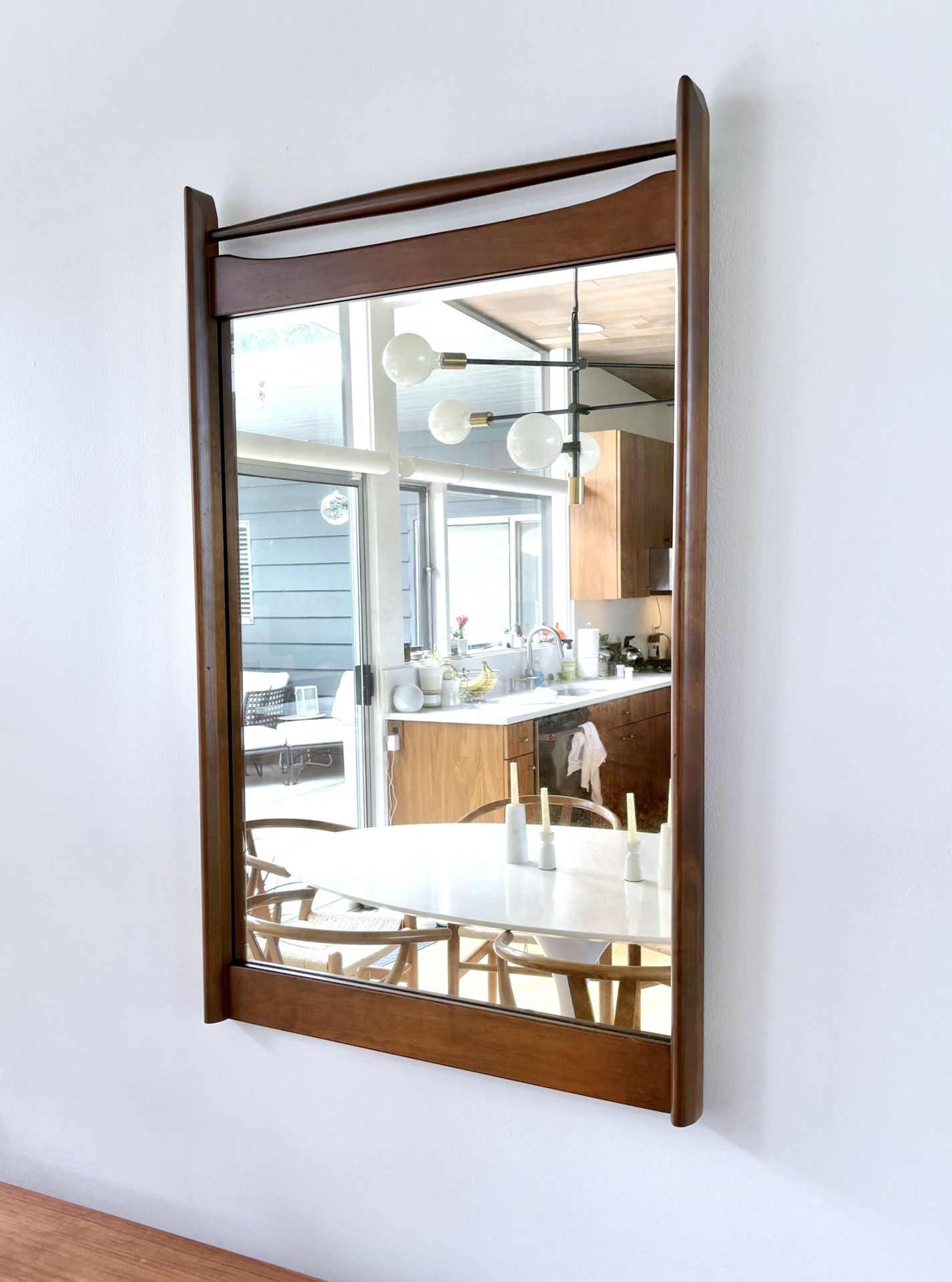 Mid Century Walnut Mirror