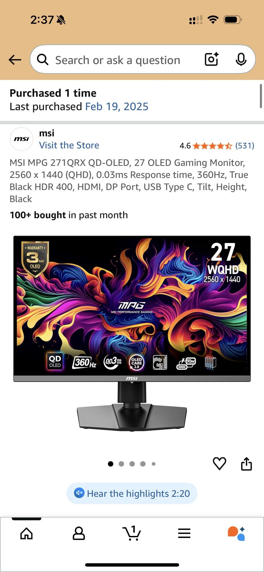 Msi Oled Monitor 