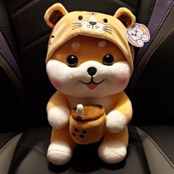 Corgi With Boba Plushy $20 Each