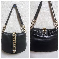 JUICY COUTURE Black Leather Crossbody Bag