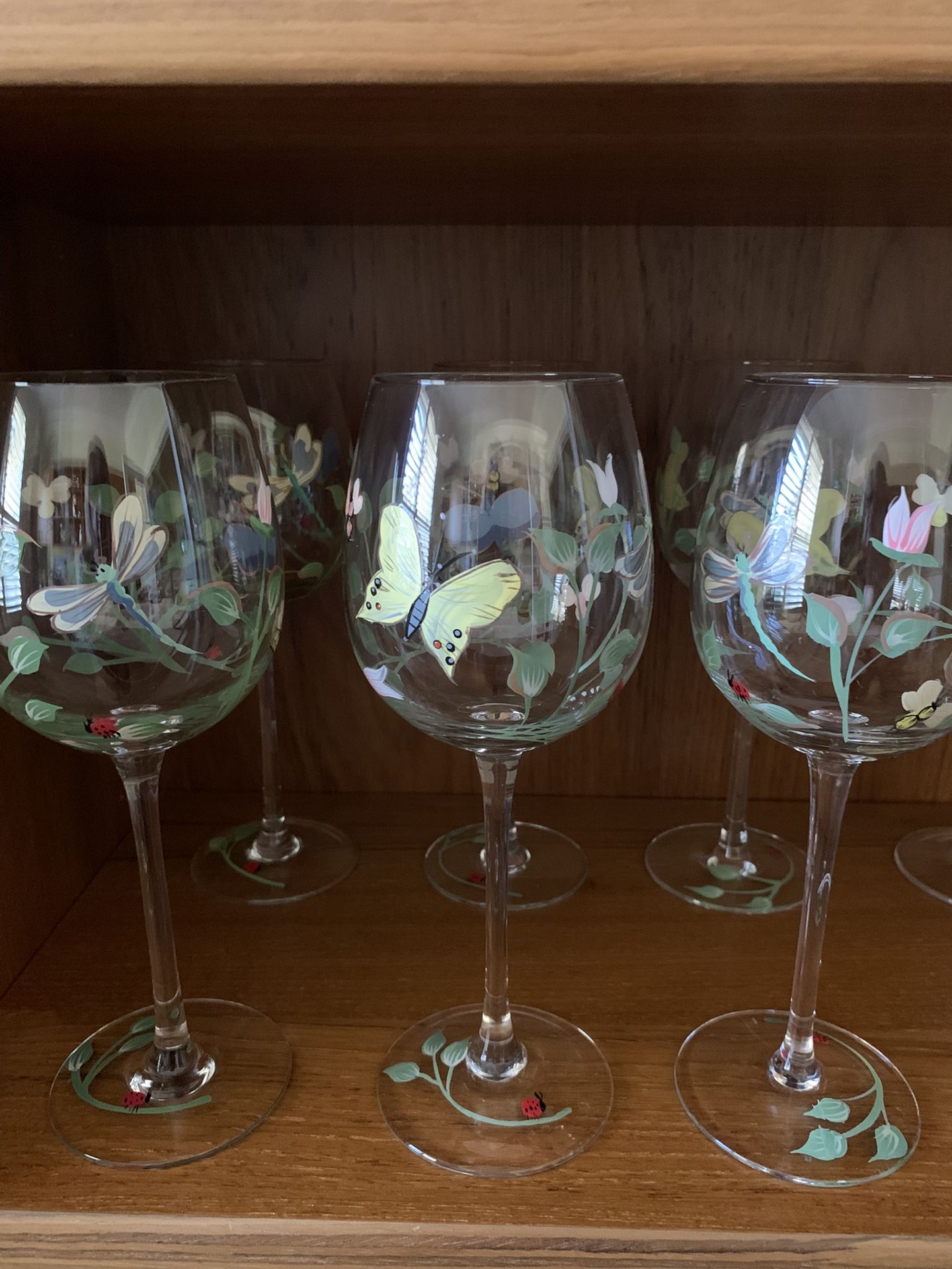 Wine Glasses 6 Lenox Butterfly Meadow NEW!!!