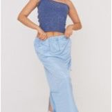 Pretty Little Thing Blue Maxi Skirt 