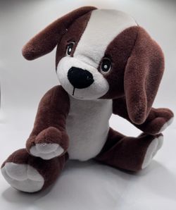 Progressive Plush "Crane" Brown & White Dog – 9" Stuffed Animal