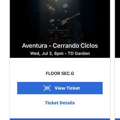 2 Aventura Concert Tickets FLOOR