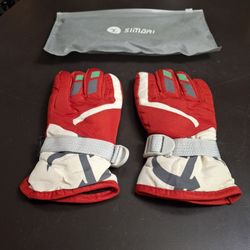 "NEW " Simori Kids Unisex Winter Warm Water Resistent Gloves With Adjustable Strap Size Small In Red
