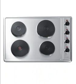 Summit Appliance 30 in. 4 Elements with Solid Disk Electric Cooktop in Stainless Steel