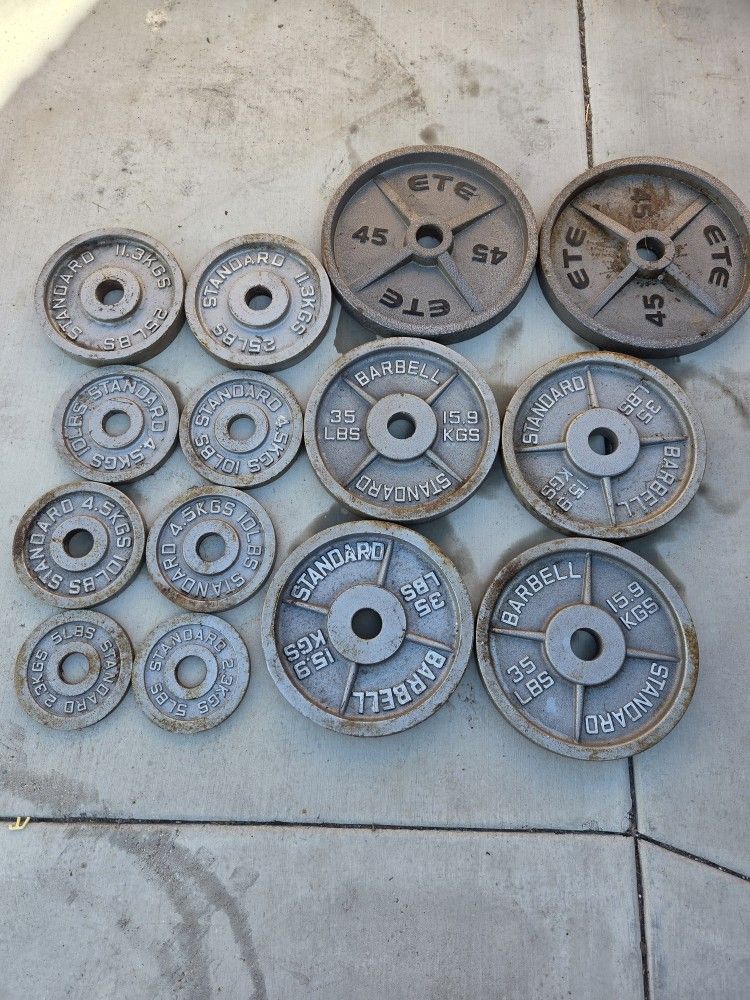 Barbell Weights - 330 Lbs Total