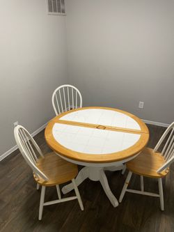 Round table and chairs