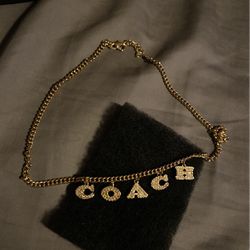 Gold Diamond Coach Necklace 