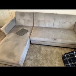 Gray Sectional Sofa With Chaise