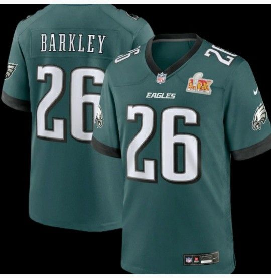 New! Philadelphia Eagles Saquon Barkley Midnight Green Super Bowl LIX Adult XXL