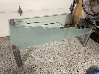 Glass coffee table