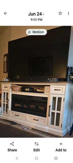Fireplace tv stand