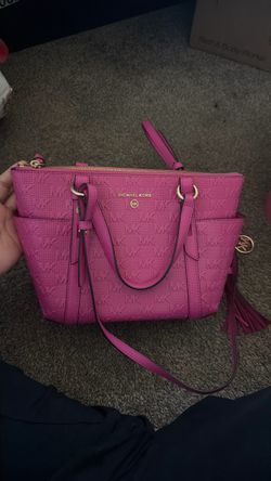 Michael Kors Pink Monogram Tote Bag