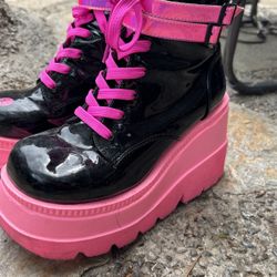 Pink Demonia Boots