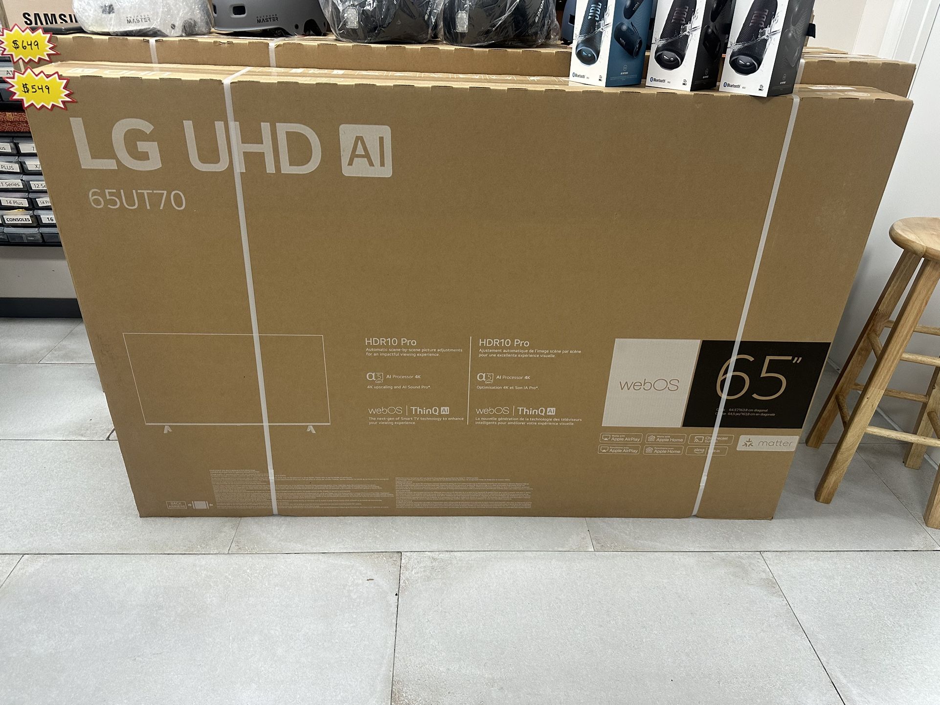 LG 65” UHD 4K TV! Finance For $50 Down Payment!!