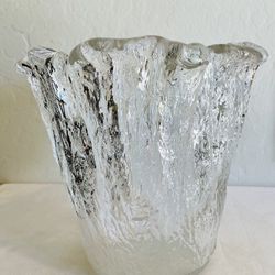 vintage mid century modern 1960s Glass Vase, Uno Westerberg, Pukeberg, Sweden Thumbnail