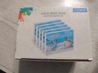 5 Pack Box Acrylic Picture Frames 5X7 Clear Double Sided