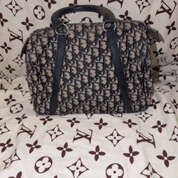 Christian Dior Canvas Boston Bag