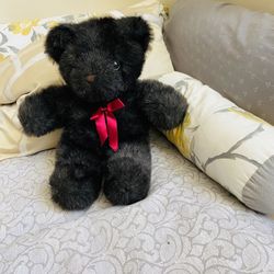 Valentine’s Day! Lovely Teddy Bear. Black with red bow. Soft. Pleasure to touch. Can be great companion for child and for adult. Brand new. 16” tall.