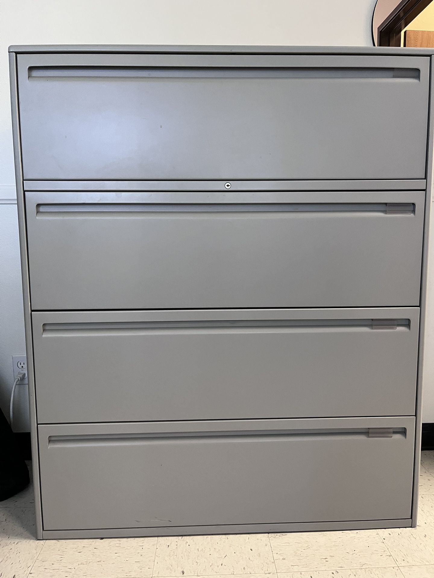 4-Drawer Quality Metal File Cabinet By Haworth
