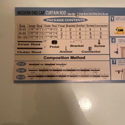 Modern End Cap Curtain Rods