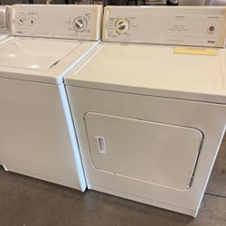 KENMORE TOP LOAD LAUNDRY SET OLD SCHOOL VERY RELIABLE WASHER & DRYER ELECTRIC w/FREE WARRANTY ATTACHMENTS 