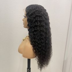 24” HD Lace 13x4 Full Frontal, Deep Wave Virgin Wig, 180% Density