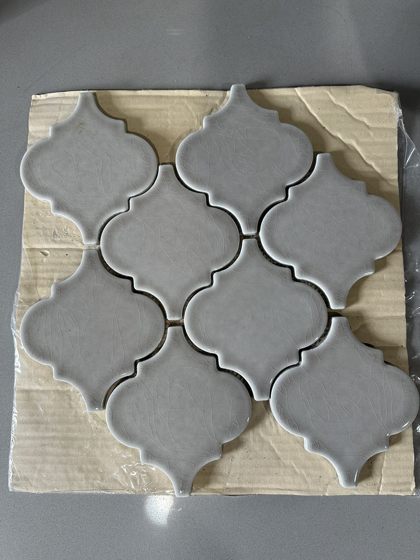 5 Boxes Villa HEIRLOOM CLAY ARABESQUE II PORCELAIN MOSAIC Tiles