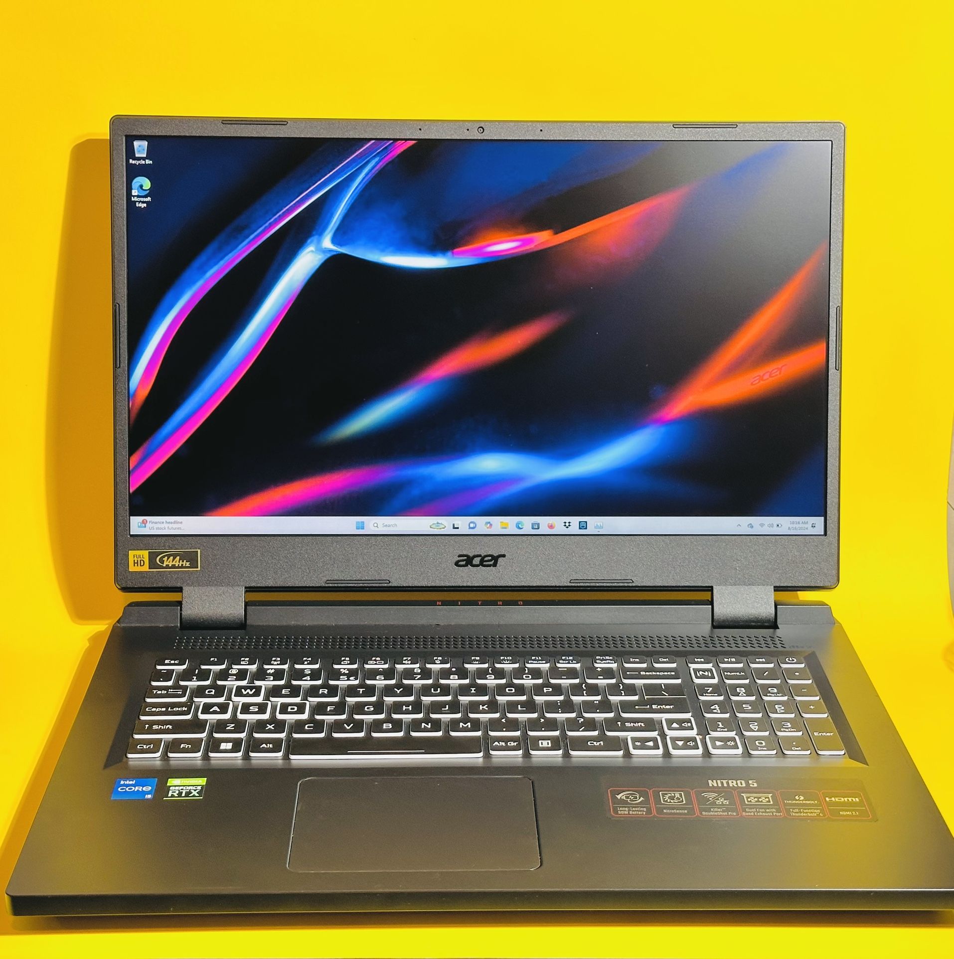 Acer Nitro 5 15.6" 144Hz IPS i5-12500H 8GB RAM 512GB SSD RTX 3050  - Black