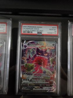 Pokemon 2021 Gengar VMAX 271/264 Alt Art Fusion Strike PSA 10