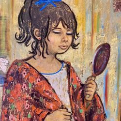 Reflections In Time, Young Girl Through The Looking Glass