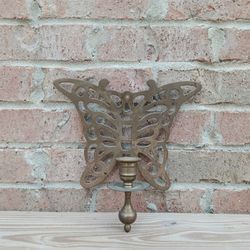 Vintage Brass Butterfly Sconce 
