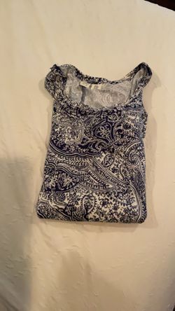 Blue And White Top